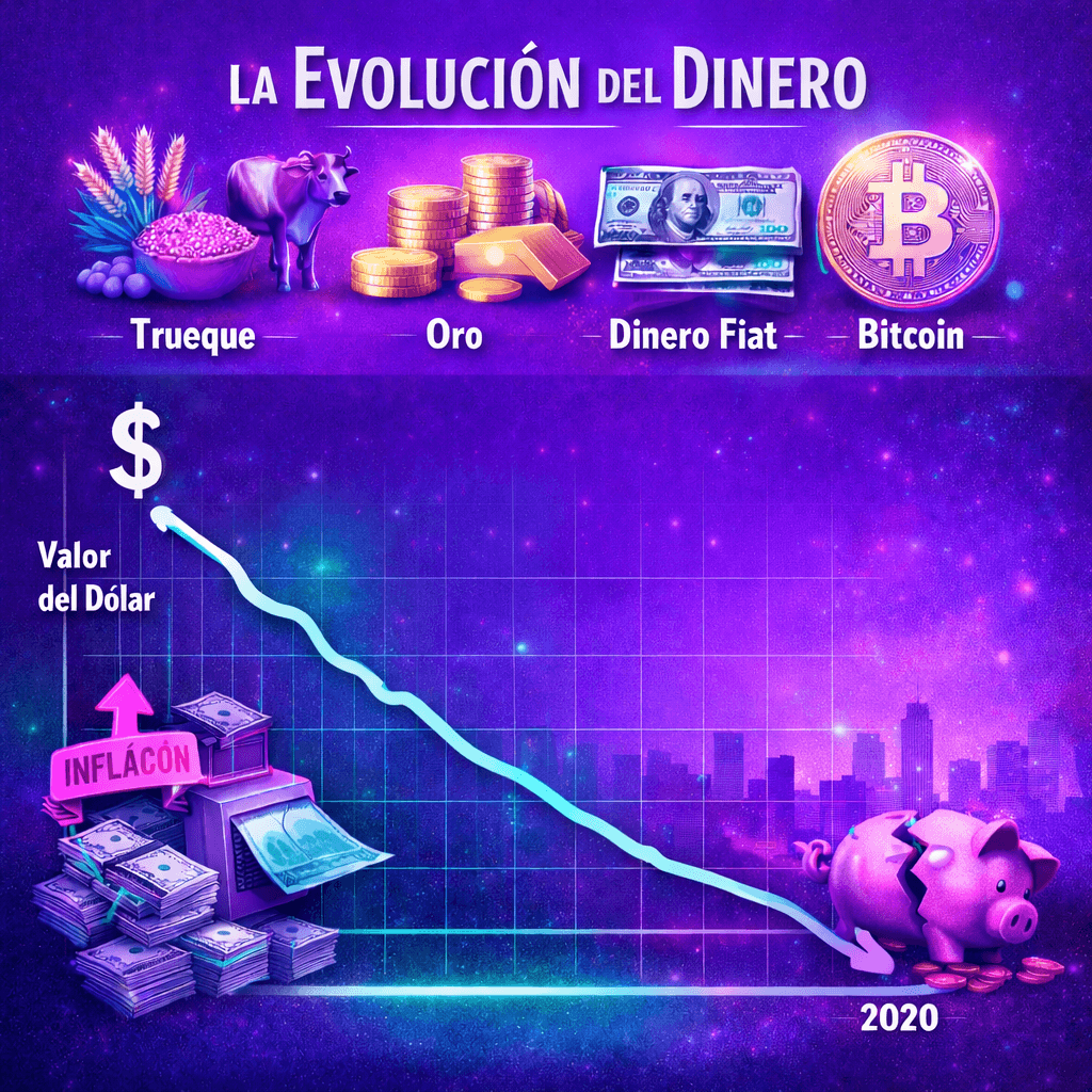 evolucion del dinero bitcoin inflacion sistema financiero web3